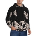 thumbnail image 2 of Daiia Japanese White Crane for Men's Fashion Hoodies & Sweatshirts with Kangaroo Pocket Hooded Sweatshirt Breathable & Moisture Wicking-Small, 2 of 7