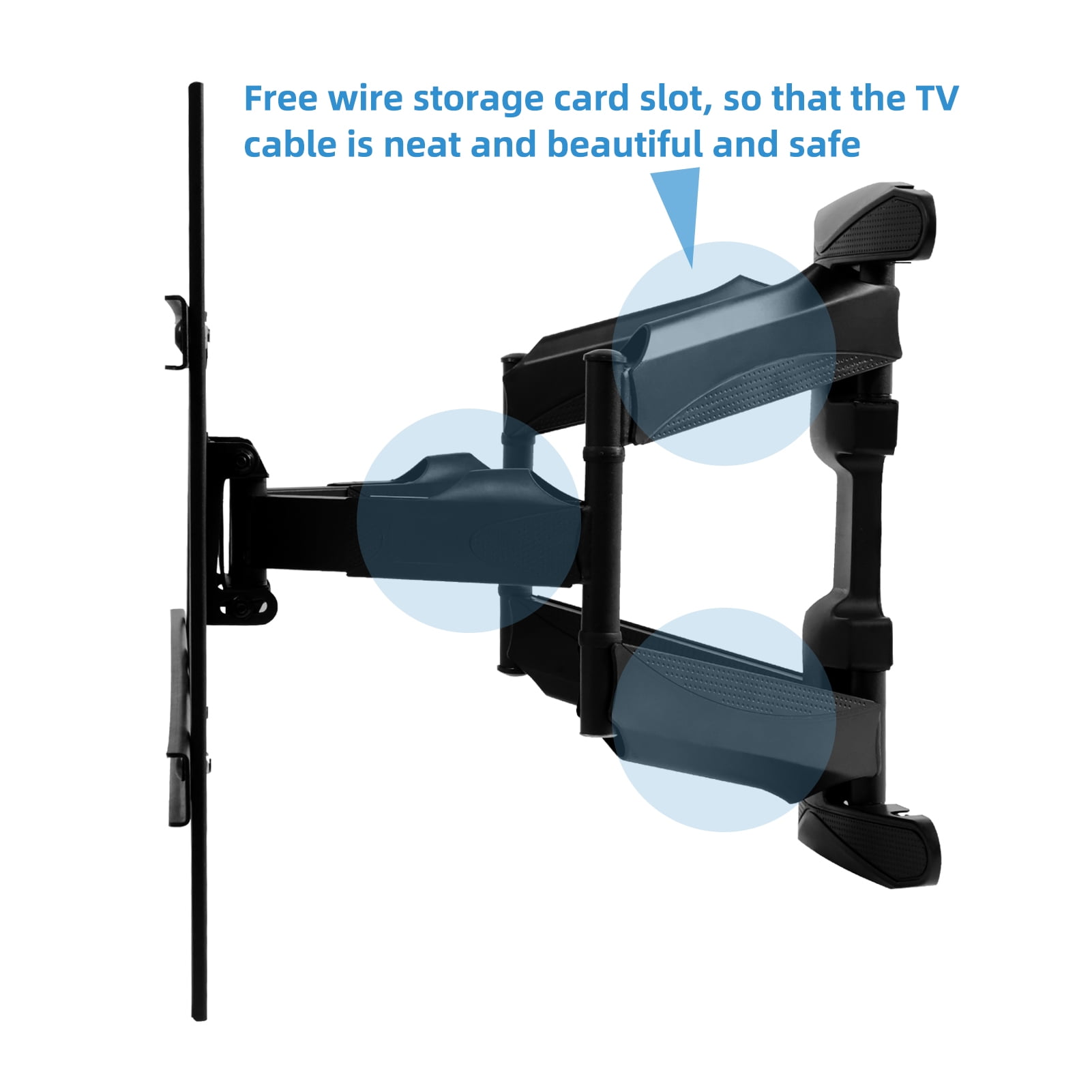 SYLVOX  TV Wall Mount Bracket Full Motion, Fit for TV 40"-75"，Dual Arms with Flexible 6 Articulating Max. VESA 600 x 400 mm, Holds up to 100lbs