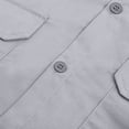 thumbnail image 6 of Short Sleeve Shirts for Men with Pockets and Collared Button-Down Tshirts Shirt Mens Casual Solid Color Breathable Slim Lapel Going-Out Work Tees Tops, 6 of 6
