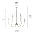 thumbnail image 3 of 52699PN Kichler Lighting Malene - 8 Light Chandelier-43.5 Inches Tall and 45.25 Inches Wide-Polished Nickel Finish, 3 of 7