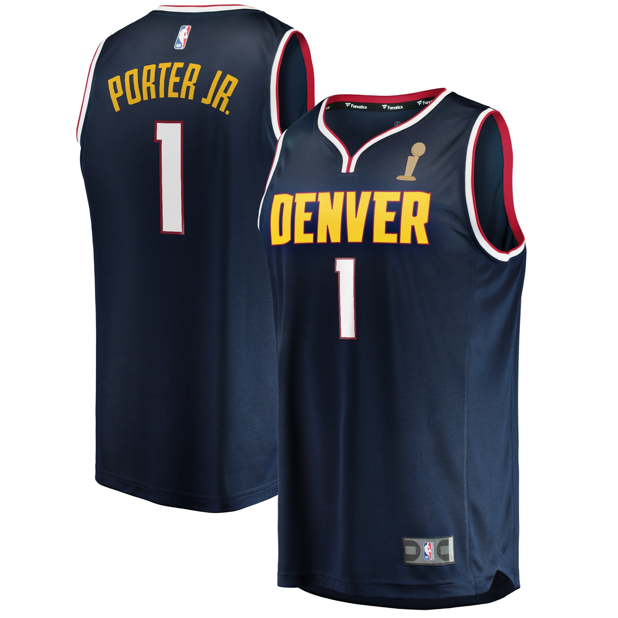 Youth Fanatics Michael Porter Jr. Navy Denver Nuggets 2023 NBA Finals Champions Fast Break Player Jersey - Icon Edition