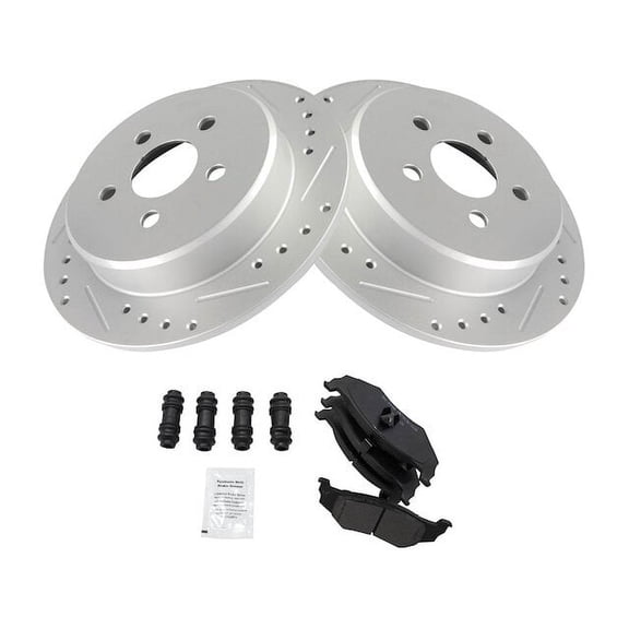 Rear Brake Pad and Rotor Kit - Compatible with 2001 - 2010 Chrysler PT Cruiser Naturally Aspirated 2002 2003 2004 2005 2006 2007 2008 2009