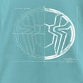 thumbnail image 2 of Girl's Marvel Spider-Man: No Way Home Spider Icon Blueprint  Graphic Tee Tahiti Blue Small, 2 of 4