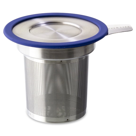 FORLIFE Brew-in-Mug Extra-Fine Tea Infuser with Lid, Marine