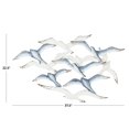 thumbnail image 3 of DecMode Blue Metal Bird Wall Decor with Brown Distressed Accents, 3 of 9