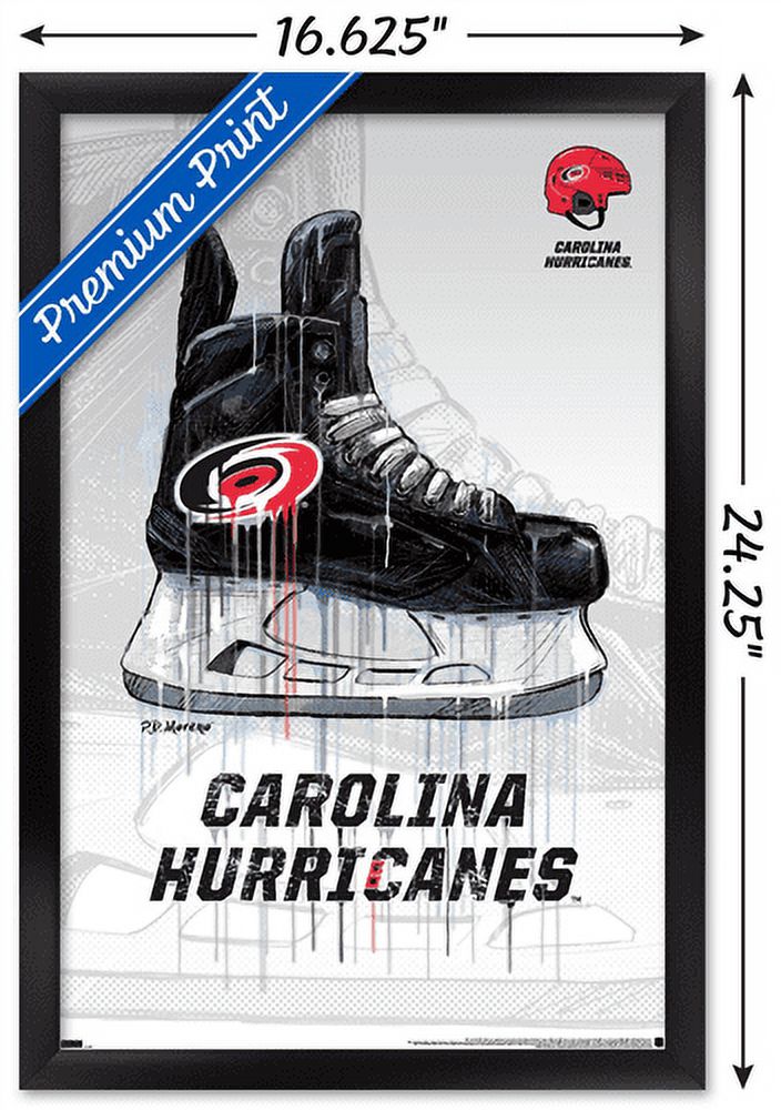 NHL Carolina Hurricanes - Drip Skate 21 Wall Poster, 14.725" x 22.375", Framed
