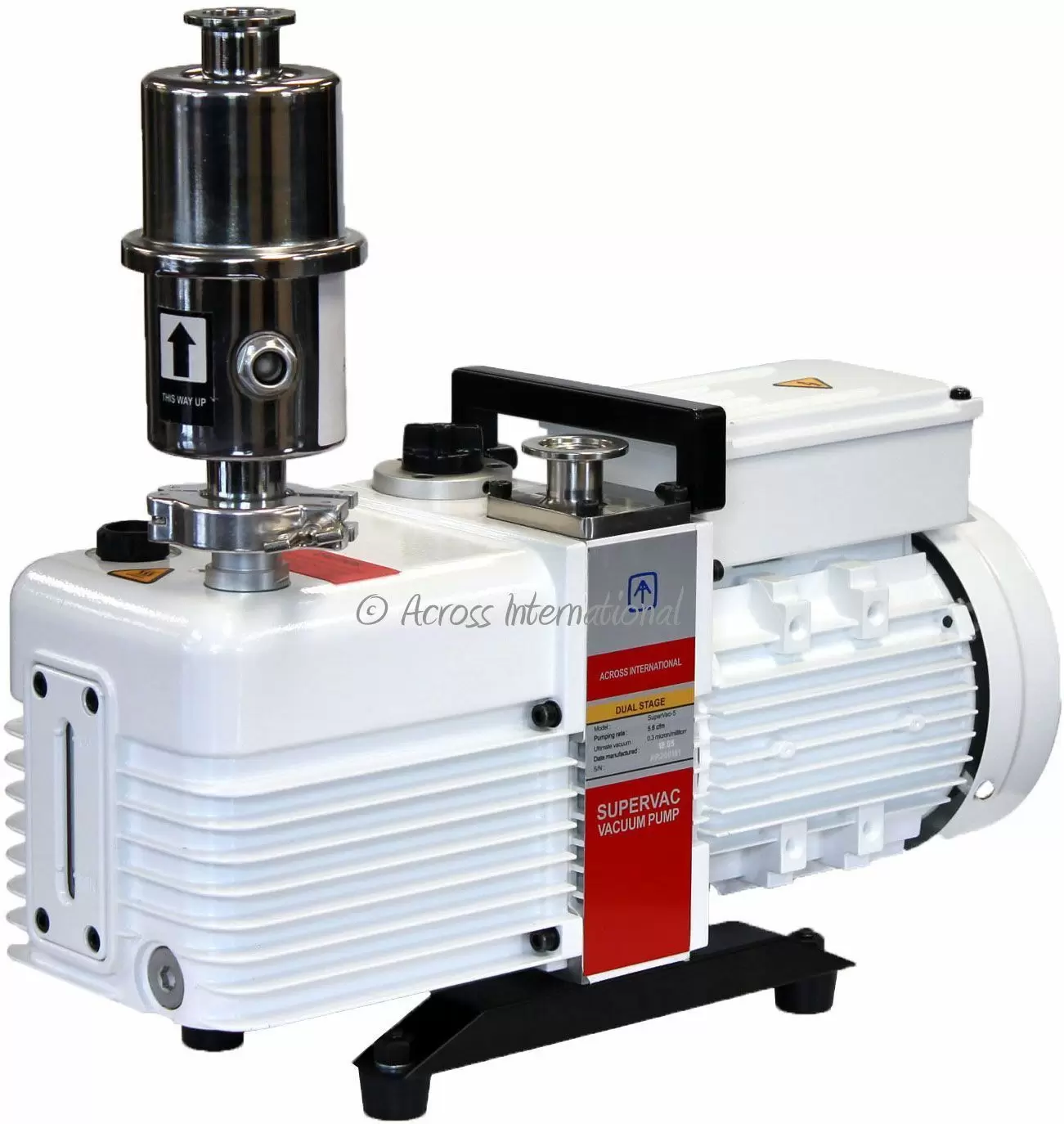 Across International SV5C.110-UL SuperVac Commercial Grade 2-Stage Vacuum Pump with Filter for Ovens, 5.6 cfm UL/CSA