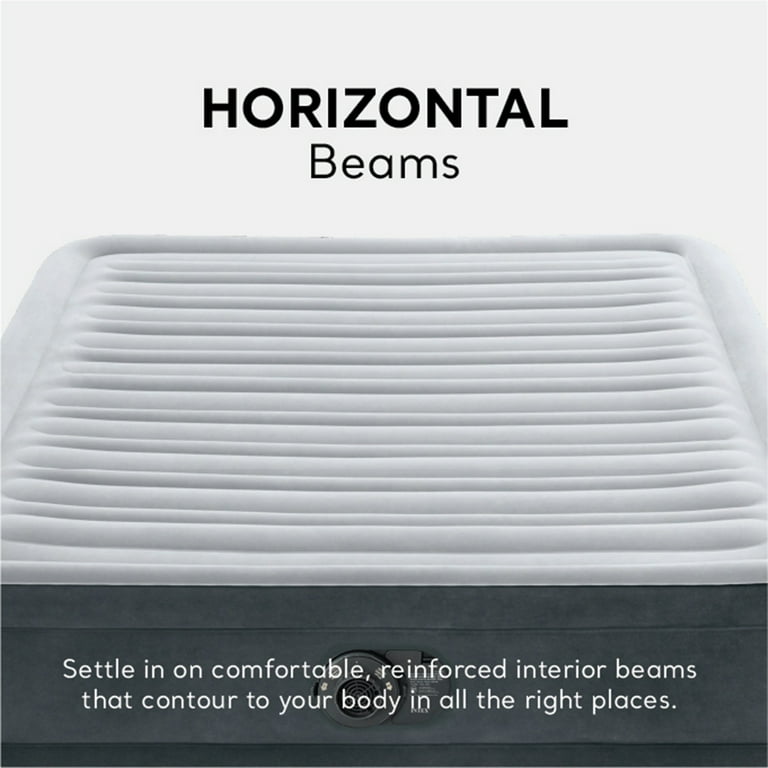 INTEX マットレス DURA BEAM DELUXE Intex Queen Size Ultra Plush Airbed with Built-In Pump, Dura