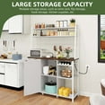 thumbnail image 2 of Uforic Farmhouse Kitchen Bakers Rack with Hutch, 6-Tier Microwave Stand with Power Outlets, White, 2 of 9