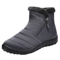 thumbnail image 2 of Women's Slip on Ankle Boots, Warm Fleece Lined High Top Snow Boots with Thick Non Slip Sole, Cozy Winter Footwear for Cold Weather Outdoor Daily Wear, 2 of 4