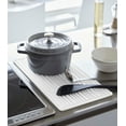 thumbnail image 3 of Yamazaki Home Roll-Up Dish Drying Mat, White, Silicone, No Assembly, 3 of 7