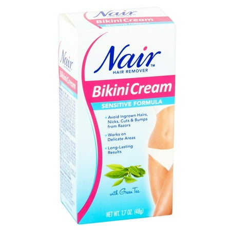 Sensitive Formula Bikini Cream with Green Tea Hair Remover by Nair for Women - 1.7 oz Hair