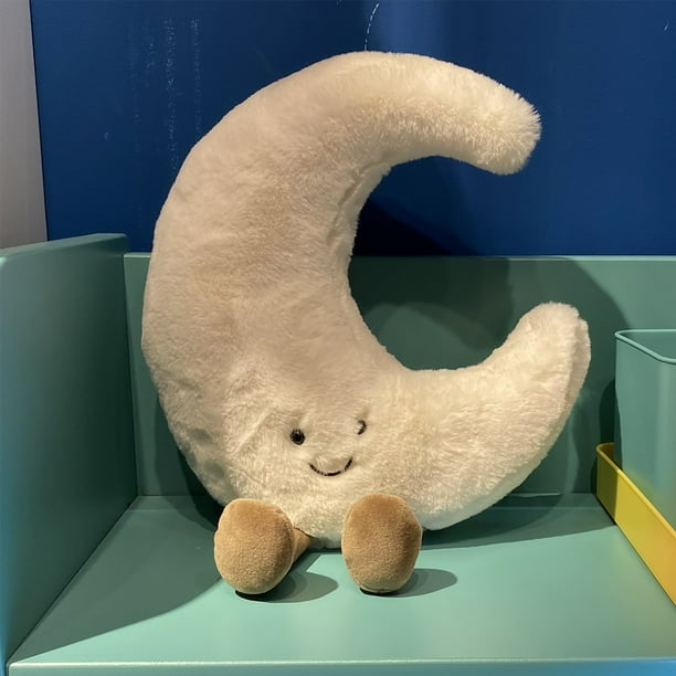 Almohada en forma de luna lindos cojines decorativos de peluche suave para habitacion de bebe regalo de decoracion de lectura para ninos Walmart en linea