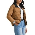 thumbnail image 4 of INSPIRE CHIC Women's Casual Long Sleeve Button Down Puffer Jacket Padded Outerwear Coats S Brown, 4 of 6