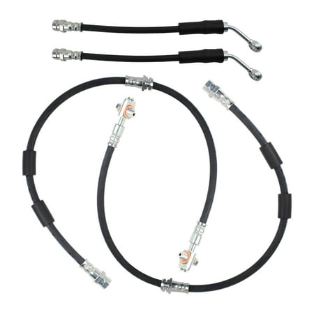TRQ Brake Hose Set Fits 15-19 Audi A3 15-20 A3 Quattro 16-18 A3 Sportback e-tron 19-21 Q3 S3 16-21 TT Quattro 19-20 TTS Quattro 19 Volkswagen Arteon e-Golf Golf R Tiguan