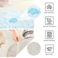 thumbnail image 3 of Yayeee Bath Rugs for Bathroom Floor Set of 2 Non Slip Fluffy Soft Absorbent Mat, Green Watercolor Seashells, 3 of 7