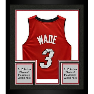 Framed Dwyane Wade Miami Heat Autographed Red Mitchell & Ness Authentic Jersey - Fanatics Authentic Certified