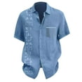 thumbnail image 1 of XDZJLR Men's Shirts Floral Button Down Tropical Holiday Beach Tee, 1 of 4