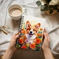 thumbnail image 3 of Welcome Spring Summer Corgi Portrait Flower Blue Sky Spiral Bound Journal Welsh Corgi Dog Lover Gifts Idea 5x7in Spiral Notebook - 12001, 3 of 5