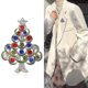 thumbnail image 2 of Wabjtam 1 broche de cristal vintage para mujer de Navidad, broche navideño para árbol de Navidad, 2 of 5