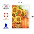 thumbnail image 2 of Toland Home Garden Sunflower Basket Pumpkin Fall Flag Double Sided 12x18 Inch, 2 of 5