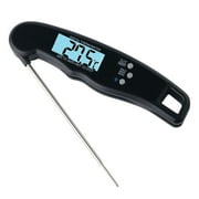 Thermomètre à viande numérique à lecture instantanée, thermomètre alimentaire étanche avec écran LCD rétroéclairé, sonde de thermomètre de cuisson de cuisine NOIR