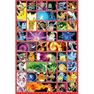 Rolled Poster Pokemon - Red vs Blue Laminated 24" x 36" Framed - Walmart.com