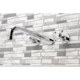thumbnail image 2 of Kingston Brass KS8041BX Metropolitan Two-Handle 3-Hole Wall Mount Roman Tub Faucet in Polished Chrome, 2 of 7