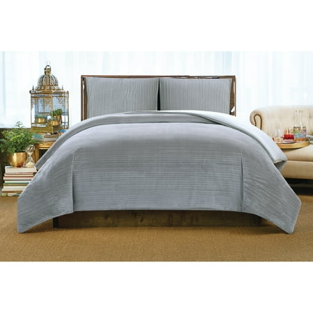 Christian Siriano NY® Crinkle Luster Velvet 3 Piece Duvet Cover Set
