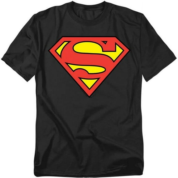 Superman/Classic Logo S/S Adult 18/1 Black Sm259B