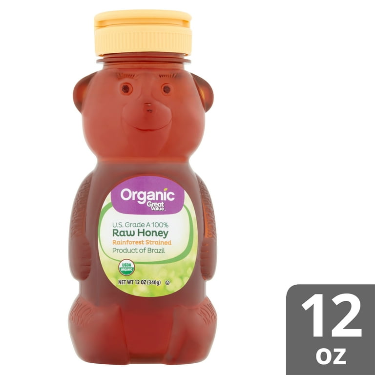 Great Value Organic Raw Honey 12 oz Walmart