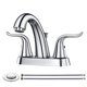 thumbnail image 1 of Wowow Grifo De Baño Con 2 Manijas, Juego Central De 4 Pulgadas, Grifo Para Lavabo De Baño, Grifo Mezclador Para Lavabo Sin Plomo, Varilla Elevadora, Tapón De Drenaje, Juego Central De Dos Manijas, Gri, 1 of 1