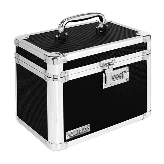 Vaultz Locking Personal Storage Box, Black, VZ01004