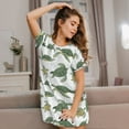 thumbnail image 3 of Naloa Cute Turtle Print Women Nightgowns,Womens Loungewear,Short Sleeve Sleepwear,Comfy Ladies Nightdress, 3 of 6