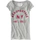 thumbnail image 1 of Aeropostale Mujeres Ny Est. Camiseta gráfica de 1987, gris, talla extra pequeña, 1 of 1