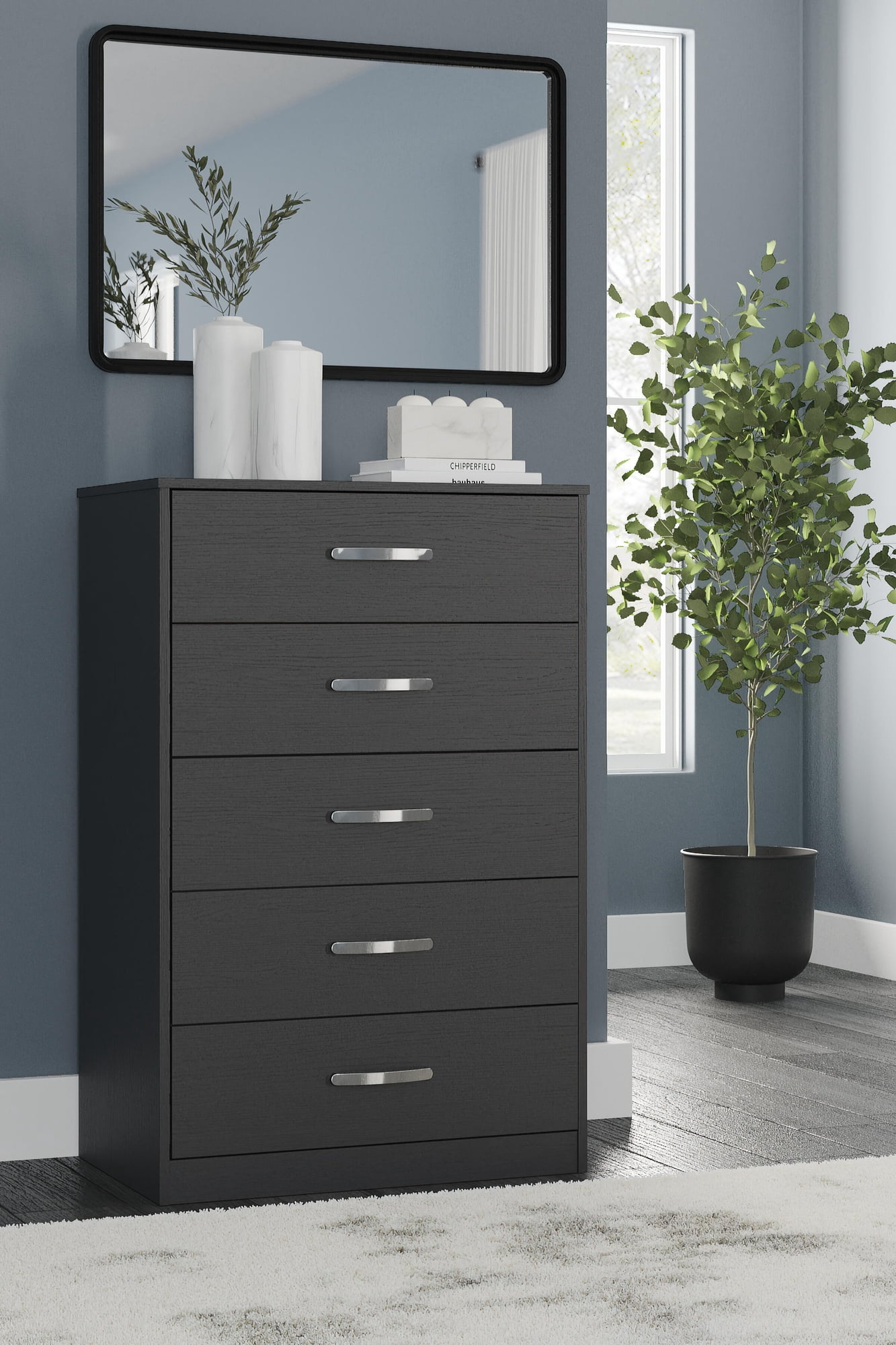 Signature Design by Ashley Casual Finch Chest of Drawers, Black