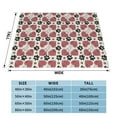 thumbnail image 4 of XMXT Throw Blanket, Heart Pet Paw Print Machine Washable Blankets for Sofa, 80 x 60 inches Multicolor, 4 of 9