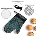 thumbnail image 3 of Daiia Mandala Pattern Oven Mitts and Pot Holders 4 pcs Set,High Heat Resistant 500 Degree Extra Thicken Long Kitchen Cotton Oven Glove, 3 of 6