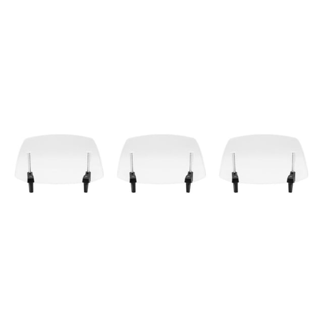 Maytalsory Motorcycle To Next Level Adjustable Clip-on Windshield Extension Spoiler Transparent 3Set