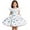 White-e, variant on Girls Back to School Dress Flutter Sleeve Printed Casual Daily Dress for Kids 3 10Y
