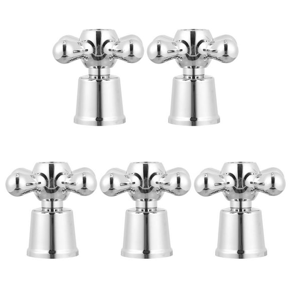 OULII 5Pack Replacement Faucet Handles Plastic Silver Universal Design for Hotel Managers