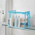 thumbnail image 6 of Tunhigl 30L Large Heavy Duty Clear Storage Bags, Moving Bags - Waterproof Storage Totes with Handles & Zippers, Foldable for College Dorm, Christmas Storage,Blue, 6 of 9
