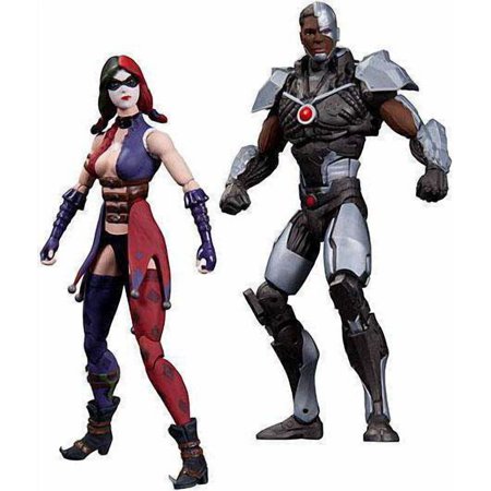 Injustice Cyborg vs. Harley Quinn Action Figures, 2-Pack