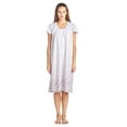 thumbnail image 5 of Casual Nights Women's Flowery Short Sleeve Nightgown, 5 of 5