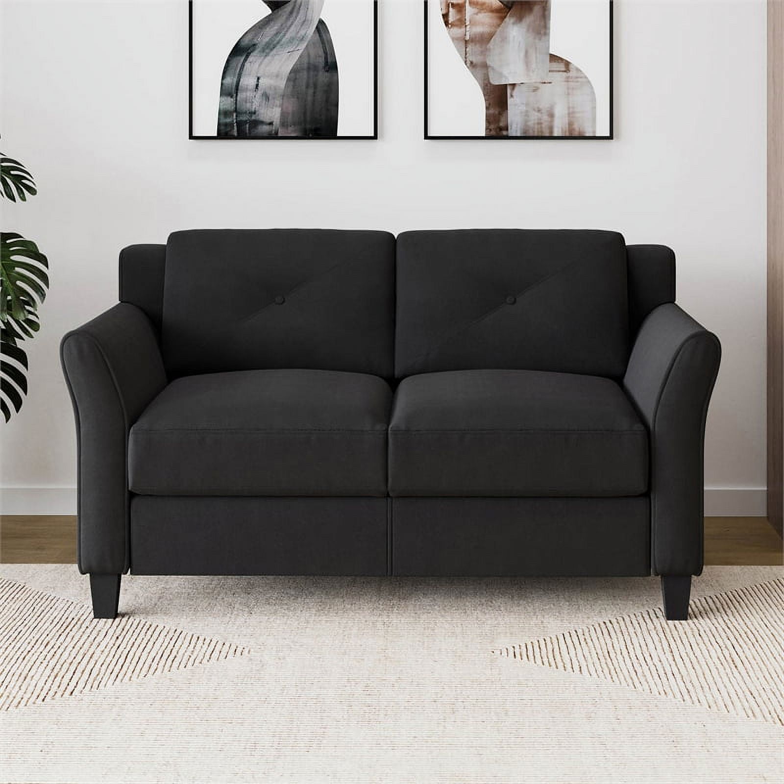 Black microfiber sofa and loveseat set deals