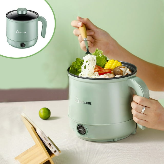 Dvkptbk Electric Cooker,1.7L Electric Cooker,2 Power Settings,Home Use Non Stick Frying Pan,Portable Traveling Cooker Electric Pot Home Essentials