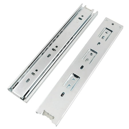 2 Pcs 10 Full Extension Ball Bearing Telescopic Slide Drawer