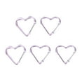 thumbnail image 1 of HEVIRGO 5 Pcs Mini Mousqueton en Forme de Cœur pour Randonnée en Plein Air, 1 of 10