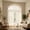 Beige, variant on Hovilon French Floral Sheer Curtain, Rod Pocket Lace Window Drapes with Ruffled Edge, Light Filtering Polyester Voile for Bedroom Living Room, Vintage Soft Home Decor, White, 55x63 Inch