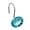 Aqua, variant on Crystal Diamond Round Shower Curtain Hooks Rings for Bathroom,12PCS